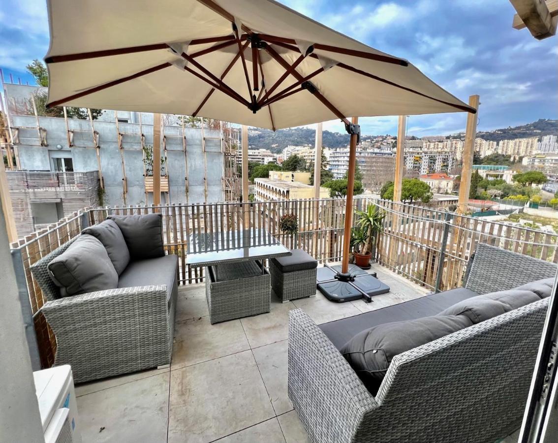 Riviera - Superbe 3 Pieces Avec Terrasse Plein Sud Et Parking Ac- La Terrasse Du Jardin Du Ray Nizza